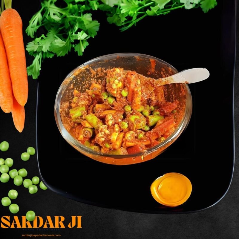 Carrot, Cauliflower and Peas Mix Pickle